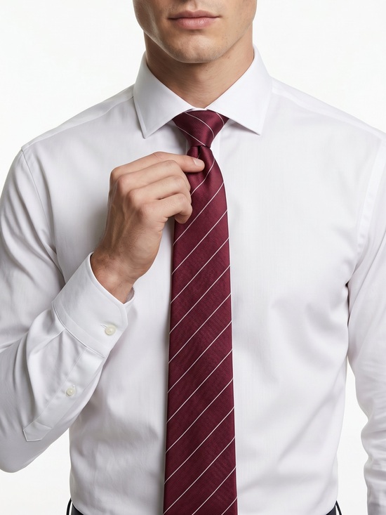 Remon d’Urville Other - REMON D’URVILLE PARIS | Vintage Elegant Burgundy Striped Tie